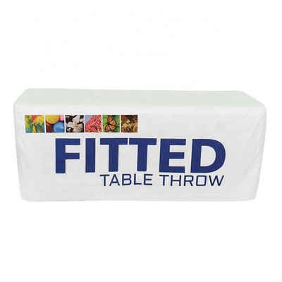 8' 4-Sided Standard Fitted Table Cover with Dye Sublimation Logo